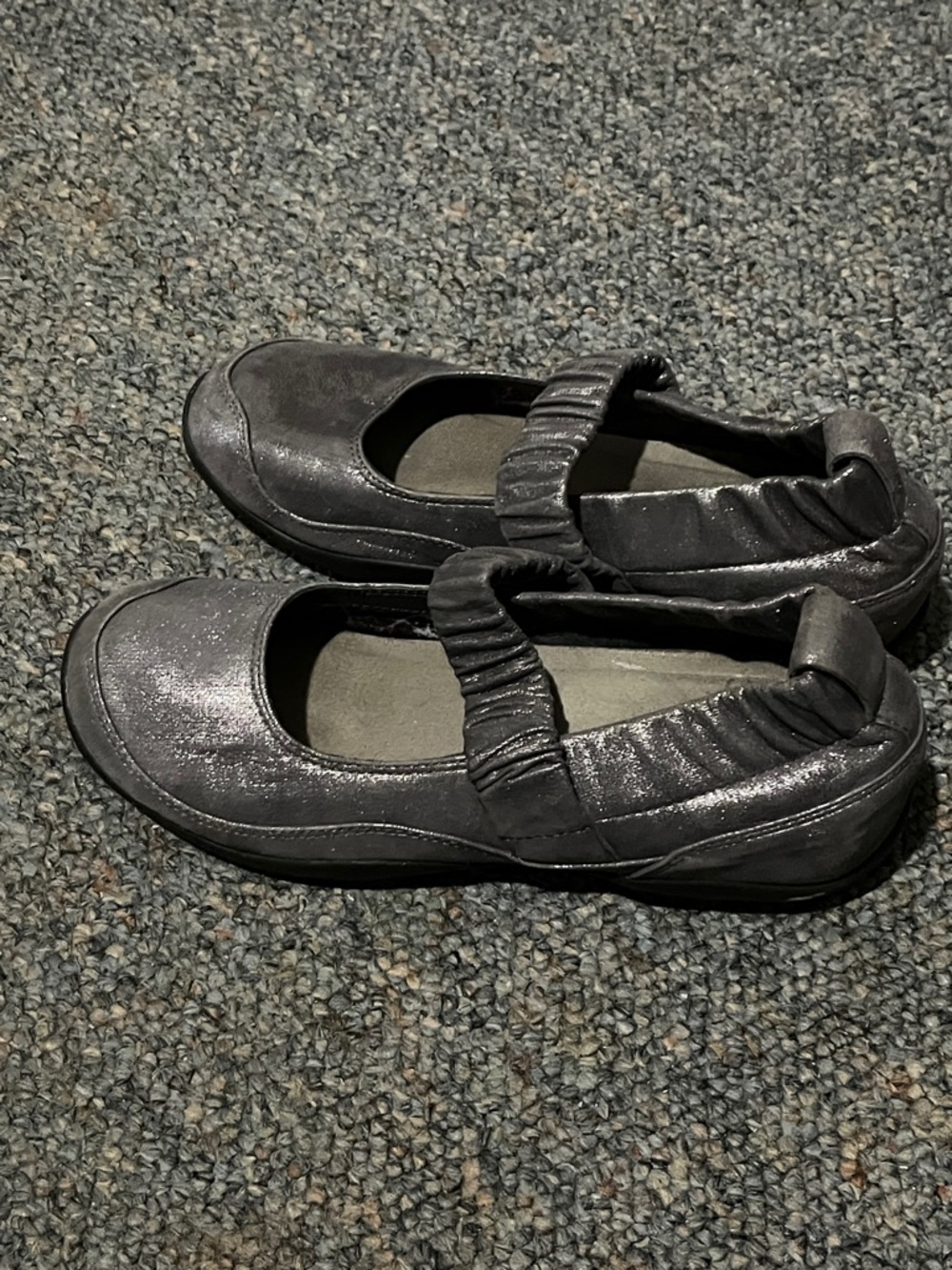 Dansko Metallic Pewter Mary Jane Flats